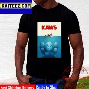 Monster In The Deep Sea Iconic Movie 1975 Jaws x Kaws Vintage T-Shirt