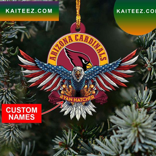 NFL Arizona Cardinals Xmas American US Eagle Ornament