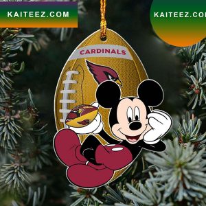 NFL Arizona Cardinals Xmas Mickey  Ornament