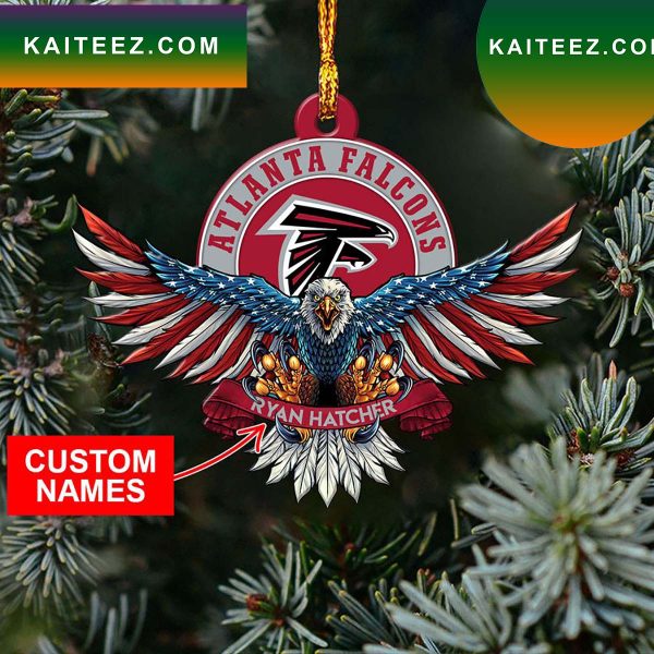NFL Atlanta Falcons Xmas American US Eagle Ornament