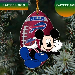 NFL Buffalo Bills Xmas Mickey Ornament