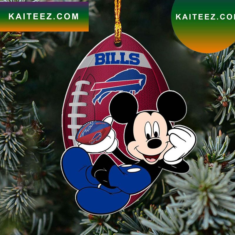 NFL Buffalo Bills Xmas Mickey Ornament Kaiteez