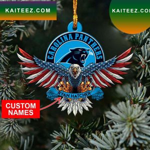 NFL Carolina Panthers Xmas American US Eagle Ornament