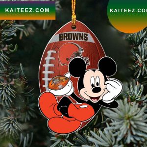 NFL Cleveland Browns Xmas Mickey Ornament
