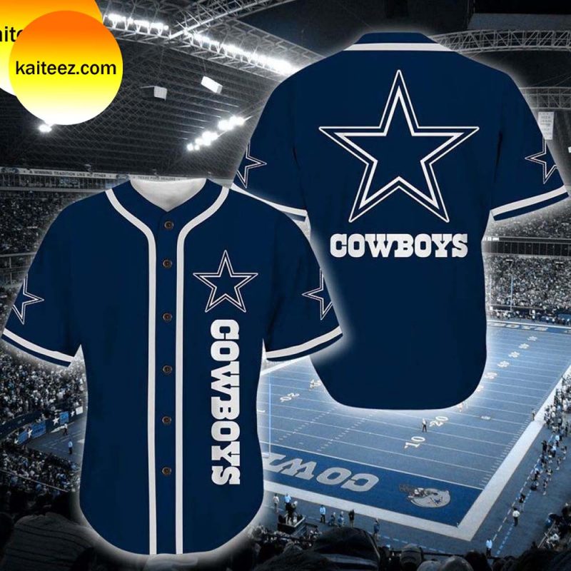 NFL Dallas Cowboys Logo Baseball Jersey Kaiteez