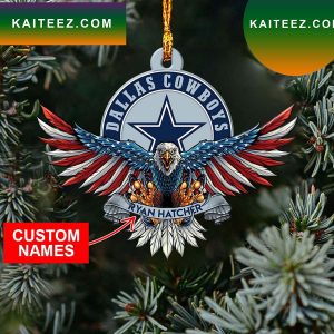 NFL Dallas Cowboys Xmas American US Eagle Ornament