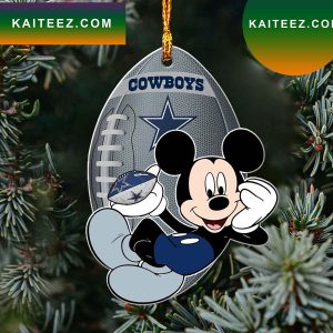 NFL Dallas Cowboys Xmas Mickey Ornament
