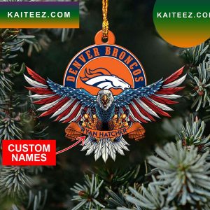 NFL Denver Broncos Xmas American US Eagle Ornament