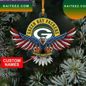NFL Green Bay Packers Xmas American US Eagle Ornament