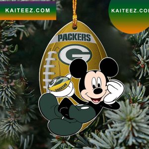 NFL Green Bay Packers Xmas Mickey Ornament