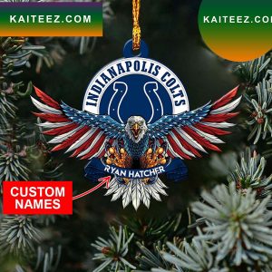 NFL Indianapolis Colts Xmas American US Eagle Ornament