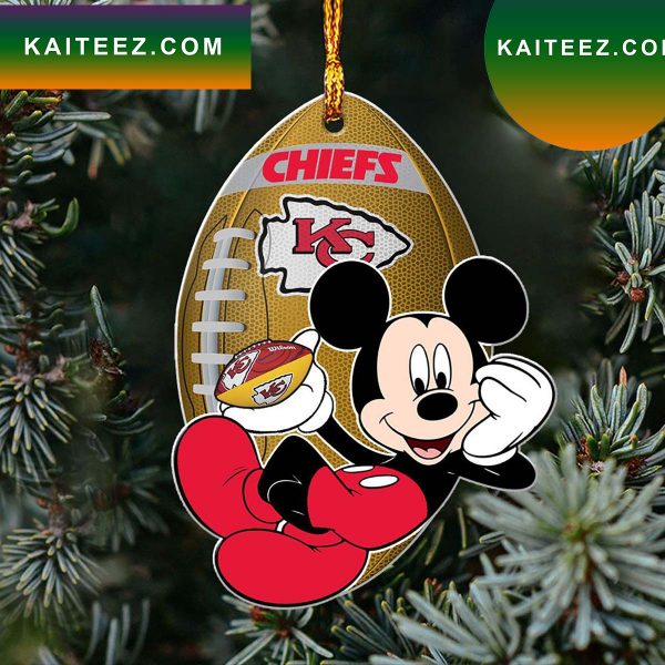 NFL Kansas City Chiefs Xmas Mickey Ornament