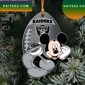 NFL Las Vegas Raiders Xmas Mickey Ornament
