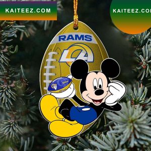 NFL Los Angeles Rams Xmas Mickey Ornament