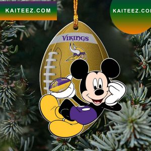NFL Minnesota Vikings Xmas Mickey Ornament