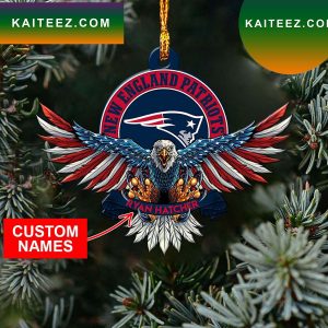 NFL New England Patriots Xmas American US Eagle Ornament
