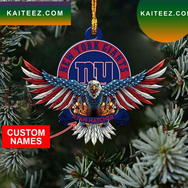 NFL New York Giants Xmas American US Eagle Ornament
