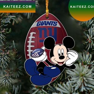 NFL New York Giants Xmas Mickey Ornament