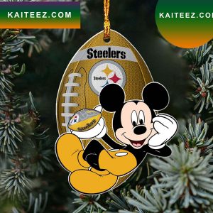 NFL Pittsburgh Steelers Xmas Mickey Ornament