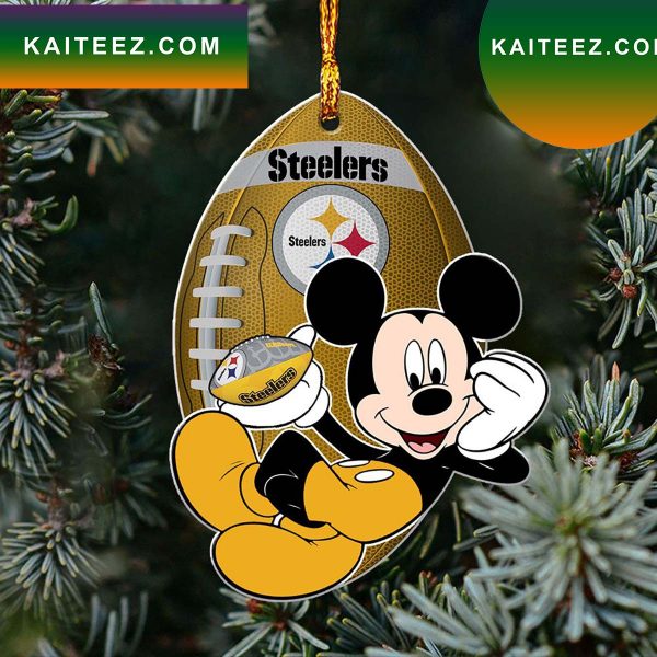 NFL Pittsburgh Steelers Xmas Mickey Ornament