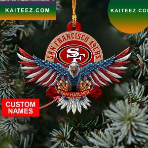 NFL San Francisco 49ers Xmas American US Eagle Ornament