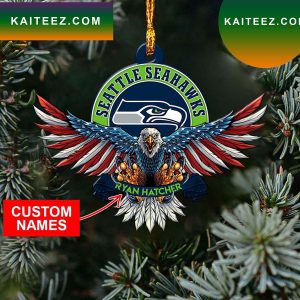 NFL Seattle Seahawks Xmas American US Eagle Ornament