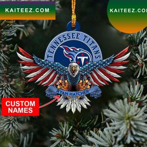 NFL Tennessee Titans Xmas American US Eagle Ornament