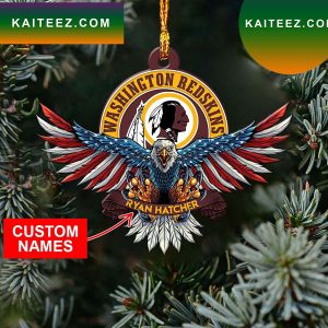 NFL Washington Redskins Xmas American US Eagle Ornament