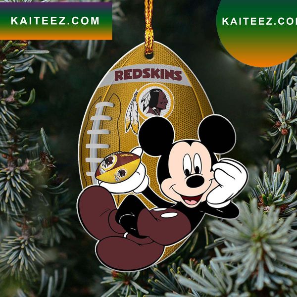 NFL Washington Redskins Xmas Mickey Ornament