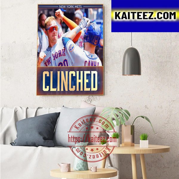 New York Mets Clinched 2022 MLB Postseason Art Decor Poster Canvas