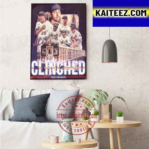 New York Mets Clinched Postseason Bound Art Decor Poster Canvas