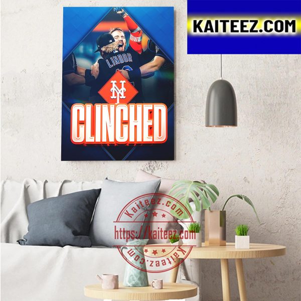 New York Mets Have Clinched MLB 2022 Postseason Art Decor Poster Canvas