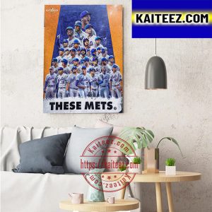 New York Mets October Bound MLB 2022 Postseason These Mets Art Decor Poster Canvas