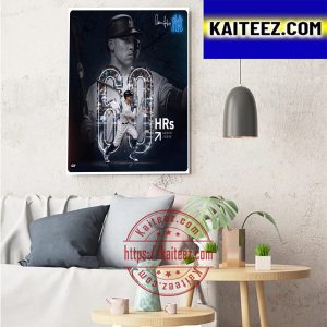 New York Yankees Aaron Judge 60 HRs In MLB Art Decor Poster Canvas