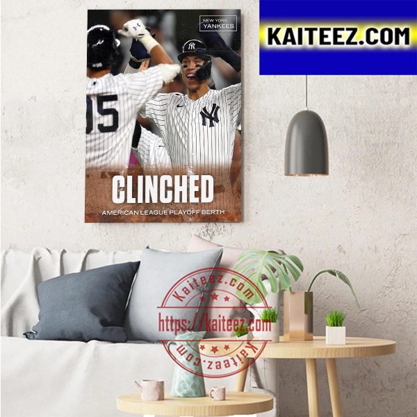 New York Yankees Are 2022 MLB Postseason Bound Art Decor Poster Canvas