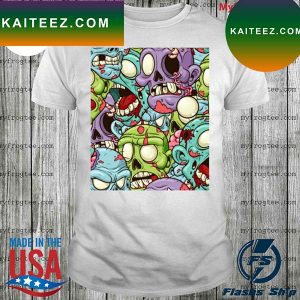 Official Halloween Art Zombies Love Brains Graphic T-shirt