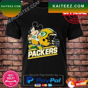 Official Mickey mouse disney football nfl green bay packers T-shirt