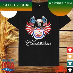 Official eagle American flag cadillac logo T-shirt