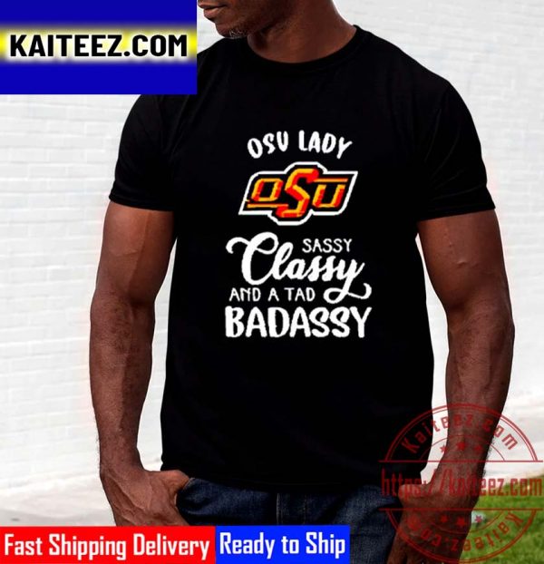 Oklahoma State Cowboys Lady Sassy Classy And A Tad Badassy Vintage T-Shirt