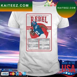 Ole Miss Rebels 2022 Football Schedule Pocket T-shirt