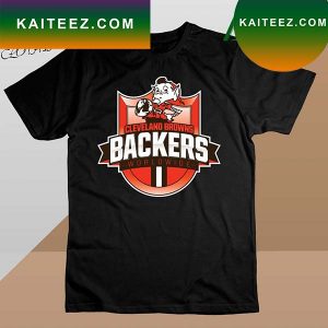 Original cleveland Browns Backers world wide symbol T-shirt