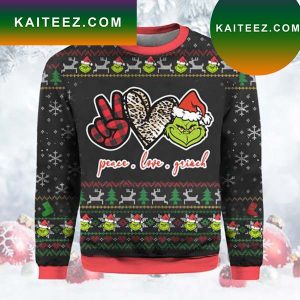 Peace Love Grinch Nike Grinch Christmas Ugly Sweater