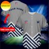 Personalized Dallas Cowboys NFL Light Brown Color Baseball Jersey
