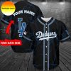 Personalized Los Angeles Dodgers Blue White Pattern Baseball Jersey