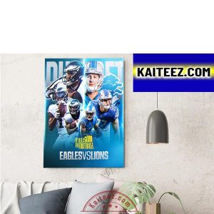 Philadelphia Eagles vs Detroit Lions It Feels Good To Football In NFL Decorations Poster Canvas