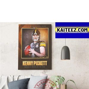 Pittsburgh Steelers QB Kenny Pickett 2022 Offensive Rookie Of The Year ArtDecor Poster Canvas