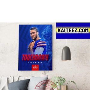 QB Josh Allen Touchdown Buffalo Bills NFL Decorations Poster Canvas