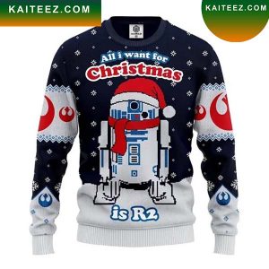 R2 All I Want For Christmas Star Wars Christmas Ugly Sweater