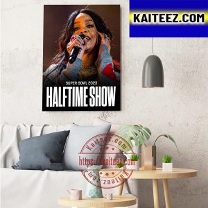 Rihanna Perform At The 2023 Super Bowl Art Decor Poster Canvas