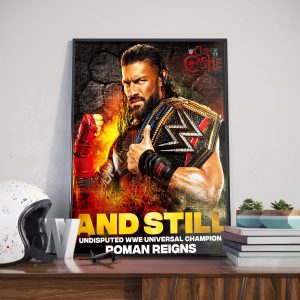 Roman Reigns Undisputed WWE Universal Champion Clash at the Castle 2022 Poster Canvas